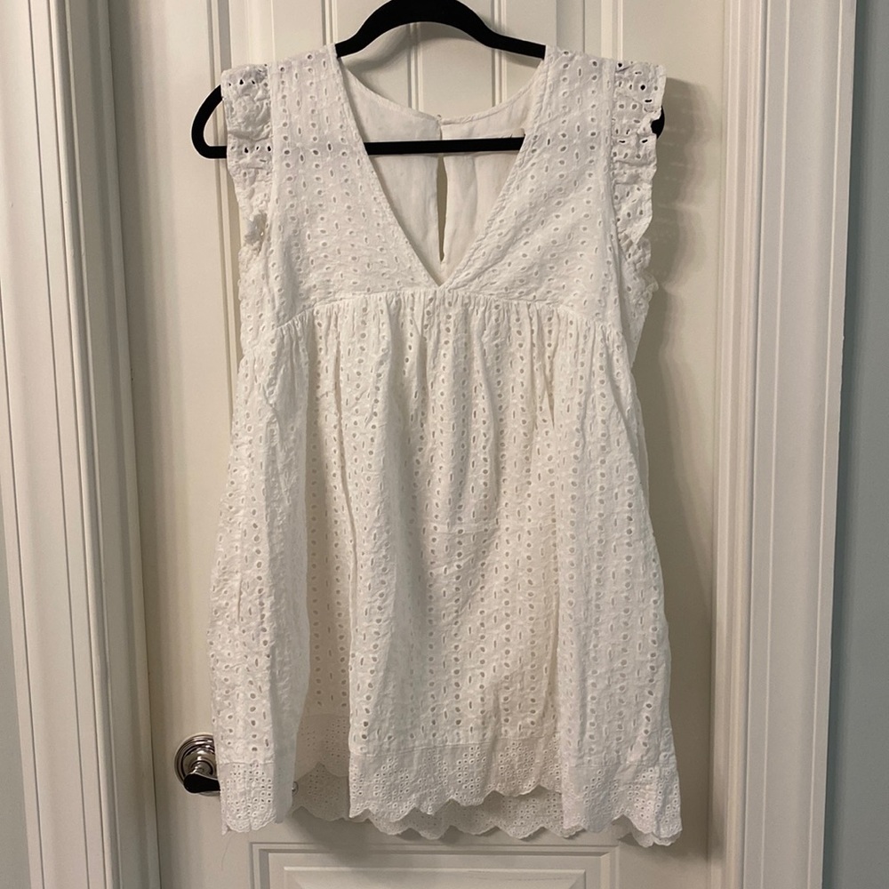 Boutique white eyelet romper